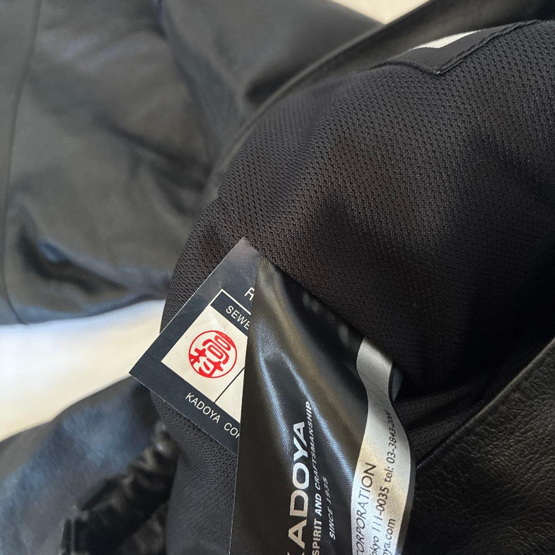 【美品】本革レザージョガーパンツ Mサイズ 膝プロテクターポケット付 牛革