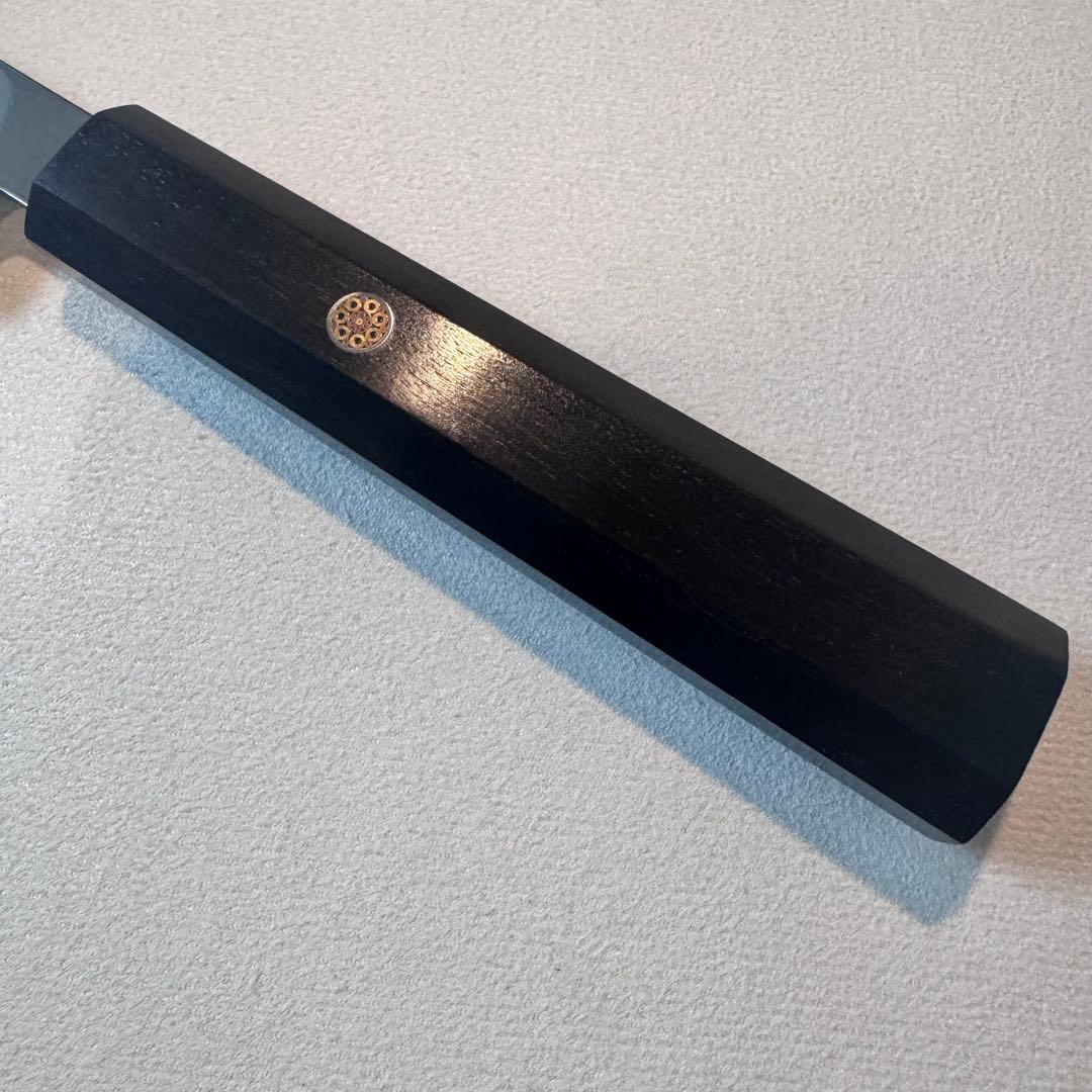 【特価限定】270mm 切付柳刃包丁 鏡面　黒檀八角柄 刺身包丁 全鋼【鞘付き】