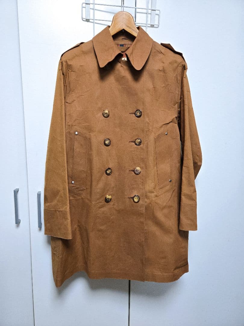 希少 ヴィンテージ エルメス × マッキントッシュ ゴム引き コート トレンチ