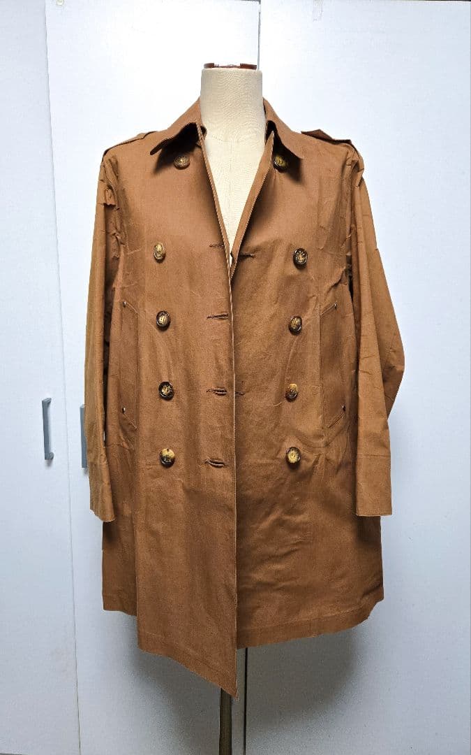 希少 ヴィンテージ エルメス × マッキントッシュ ゴム引き コート トレンチ