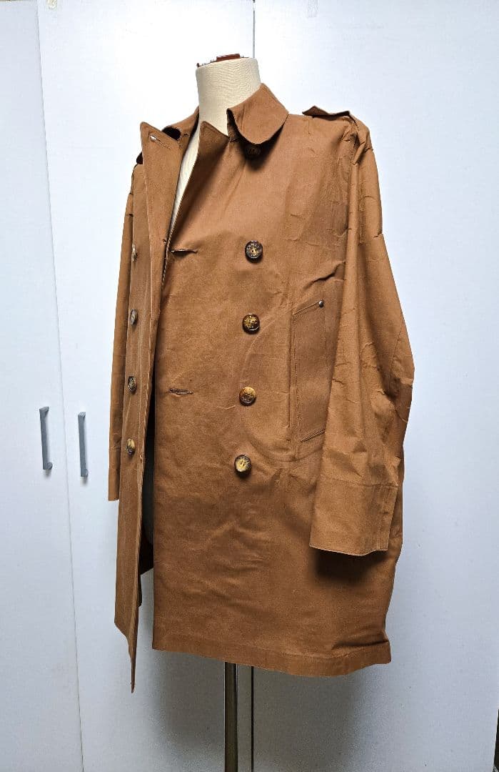 希少 ヴィンテージ エルメス × マッキントッシュ ゴム引き コート トレンチ