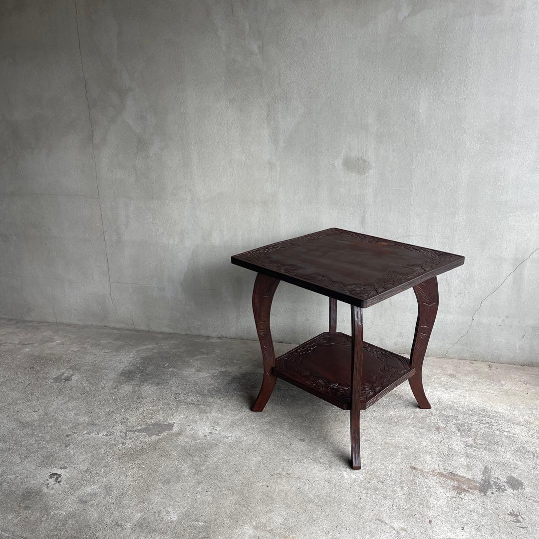 軽井沢彫り　1〜2人がけテーブル