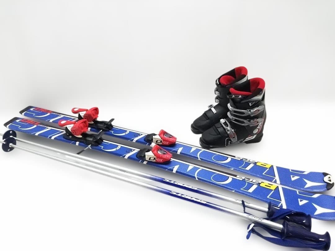 ジュニアスキー4点セット アトミック RACE130cm ドロミテ 23cm