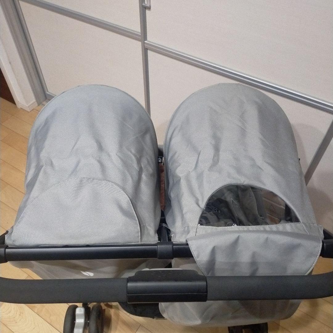値下 美品 Joie エアツイン 横型2人乗りベビーカー水色ピンク 双子 ツイン