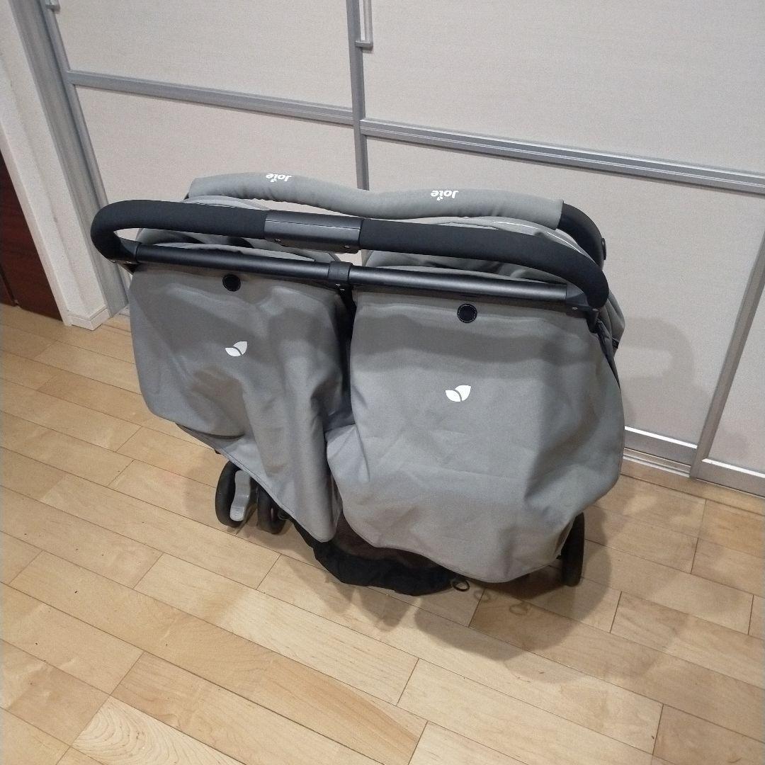 値下 美品 Joie エアツイン 横型2人乗りベビーカー水色ピンク 双子 ツイン