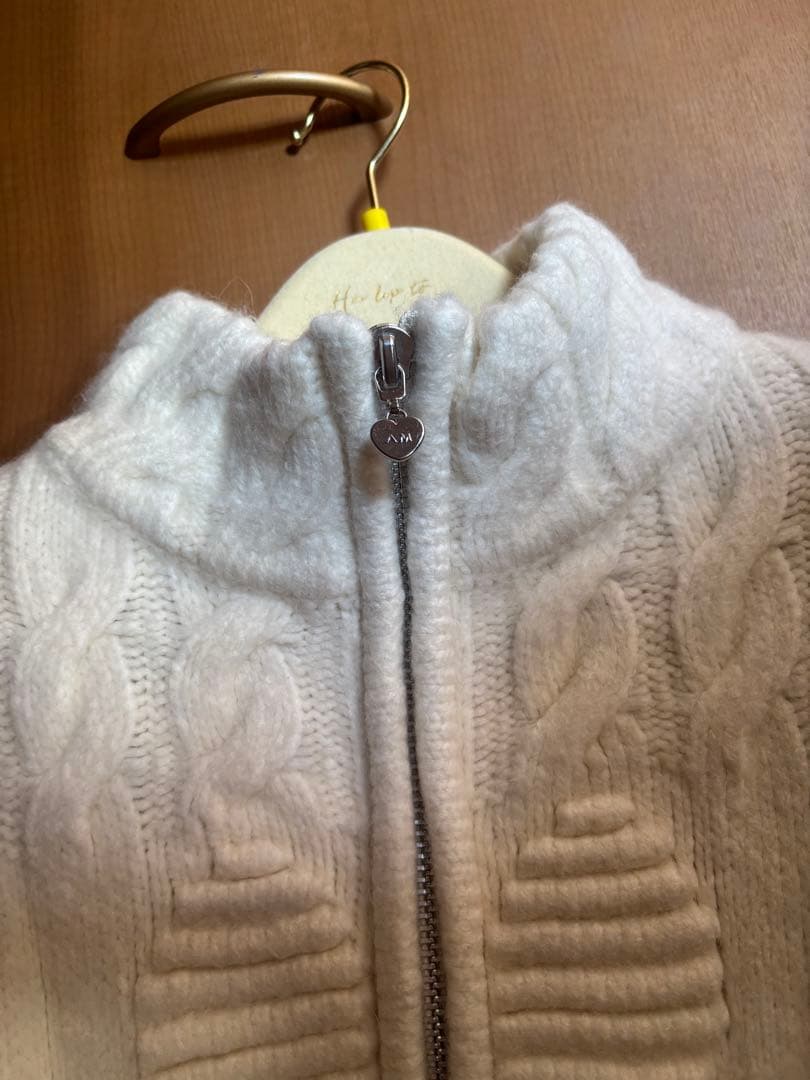 トップス andmary Heart loose knit white