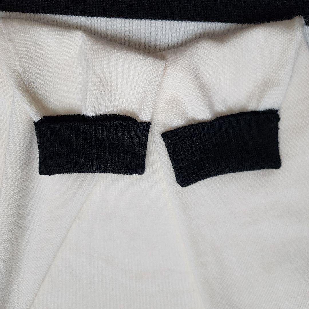 【極美品】UNITED ARROWS 近年 テントラインハイネックニット 黒×白