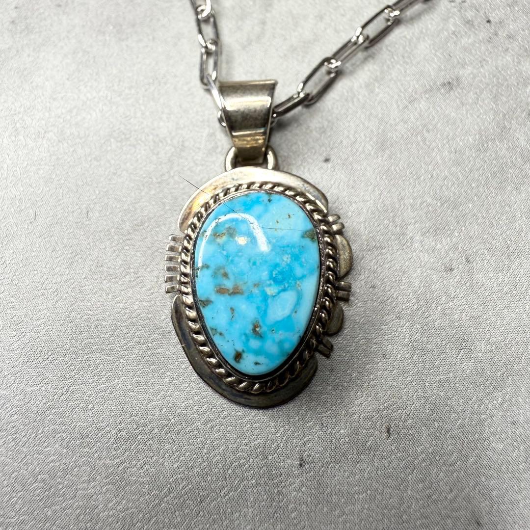 NAVAJO LARSON L LEE ナバホ ターコイズネックレス ナバホ