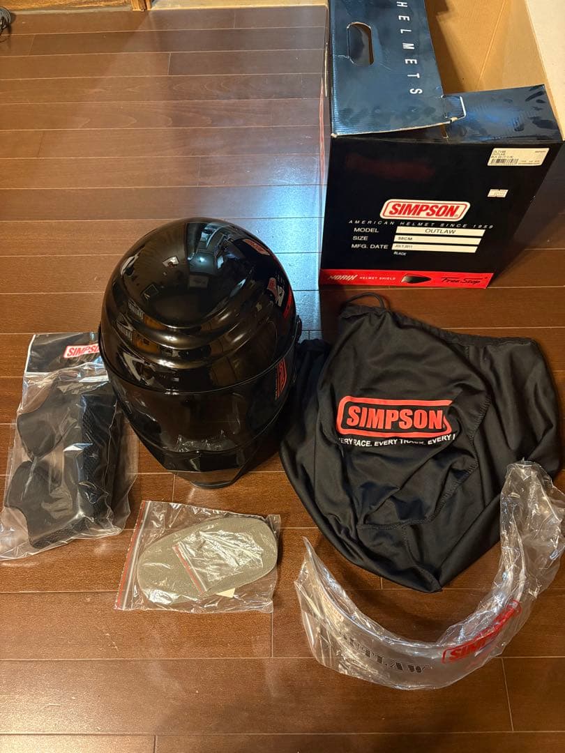 SIMSON アウトロウ58センチフルフェイスヘルメット ブラック