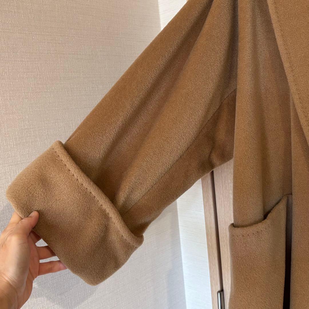 MaxMara★カシミヤ混　エレガントガウンコート　40 キャメル　ビンテージ