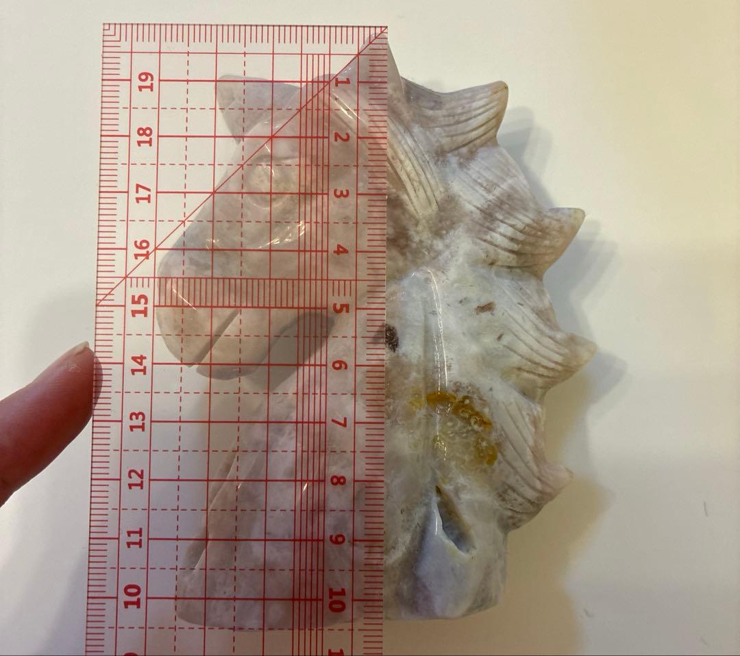 馬の石彫刻 ピンクアメジスト