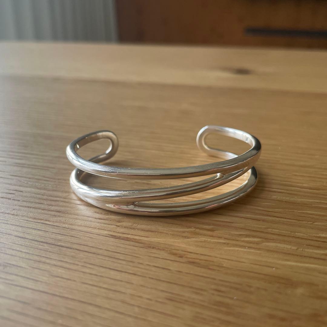 ティファニー ダイアゴナル バングル ブレスレット シルバー