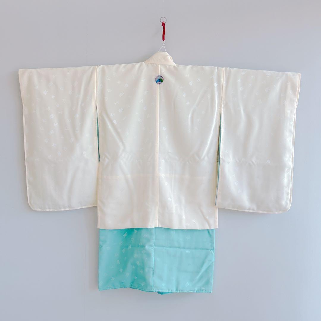 【フルセット】【新品未使用】七五三　５歳男の子　クリーム色あさぎ色　61271