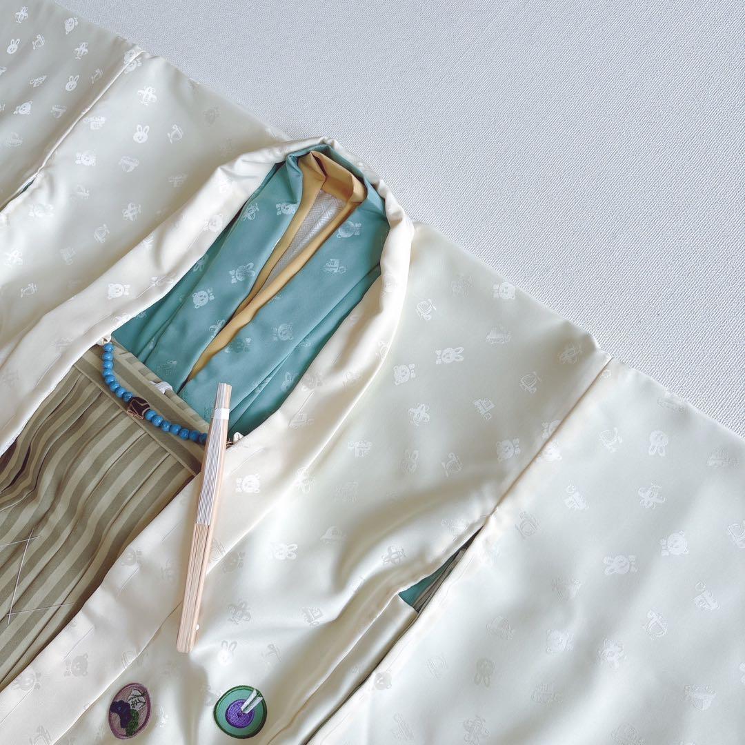 【フルセット】【新品未使用】七五三　５歳男の子　クリーム色あさぎ色　61271