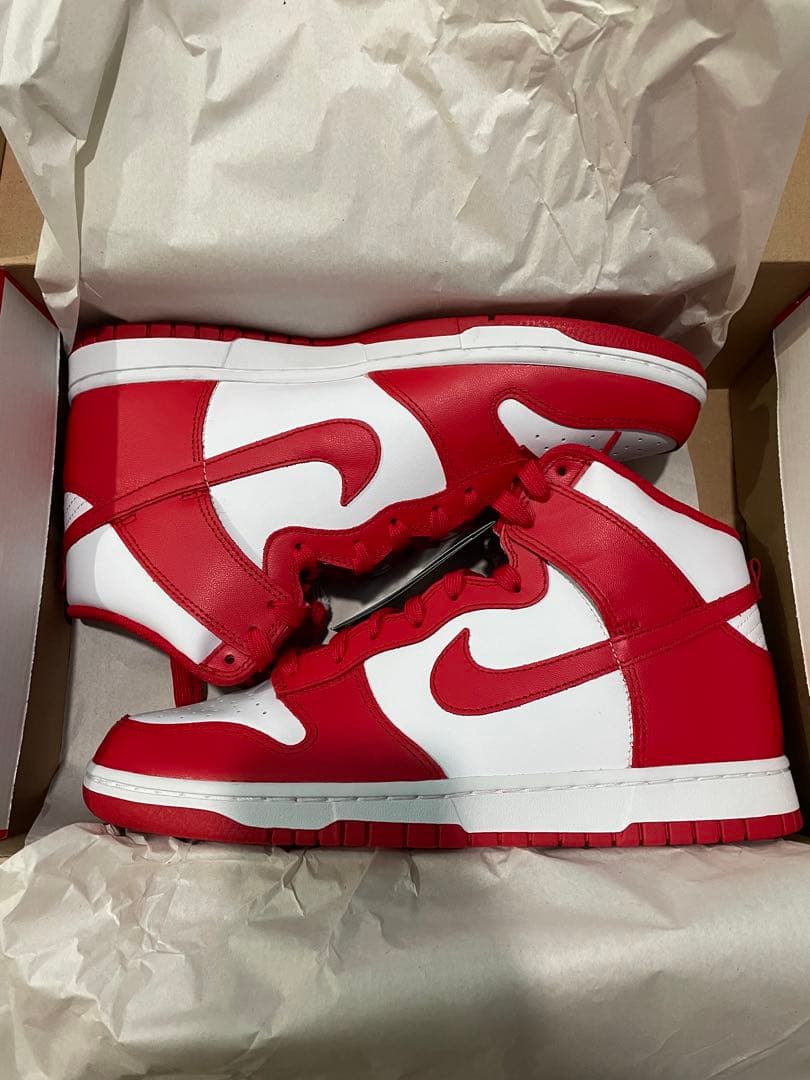 H*x様 NIKE DUNK HI RETRO レッド