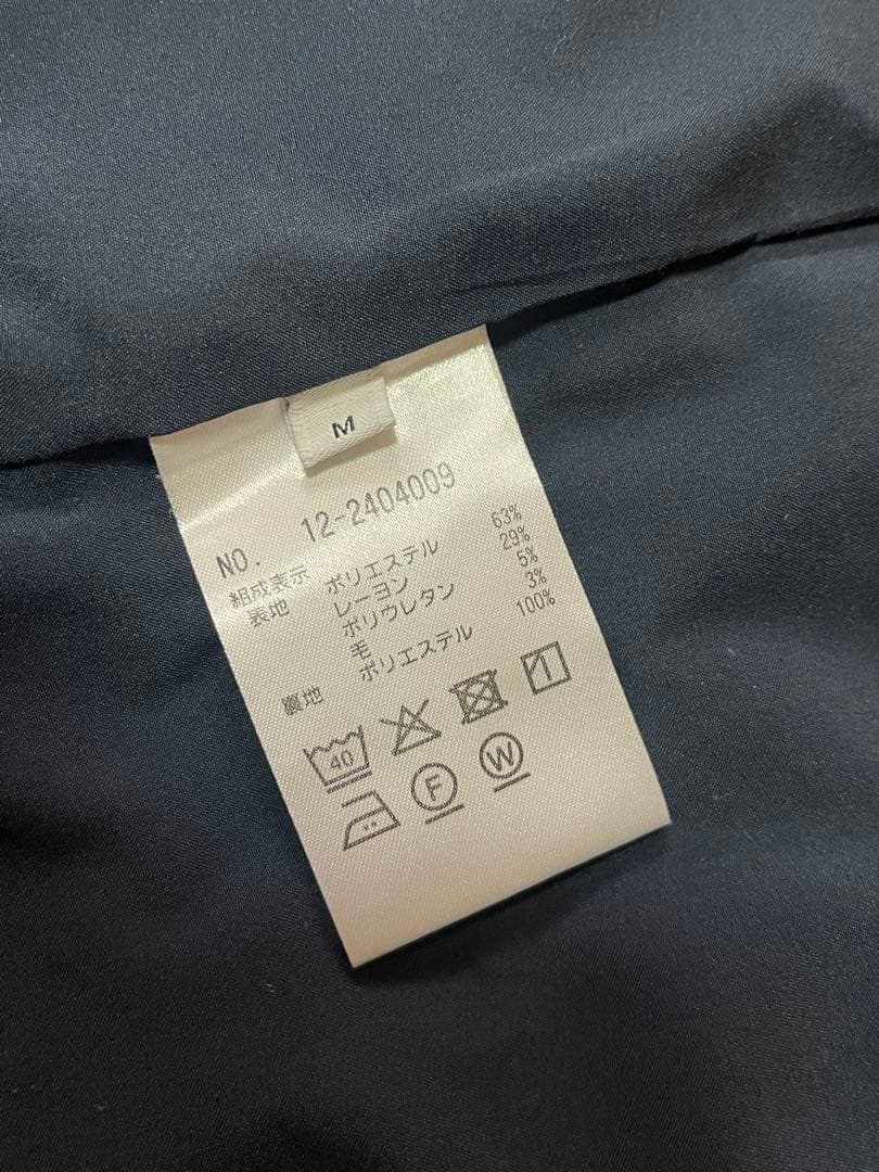 プラステ　22年　ウォームリザーブ　カラーレスジャケット　パンツスーツ　ネイビー