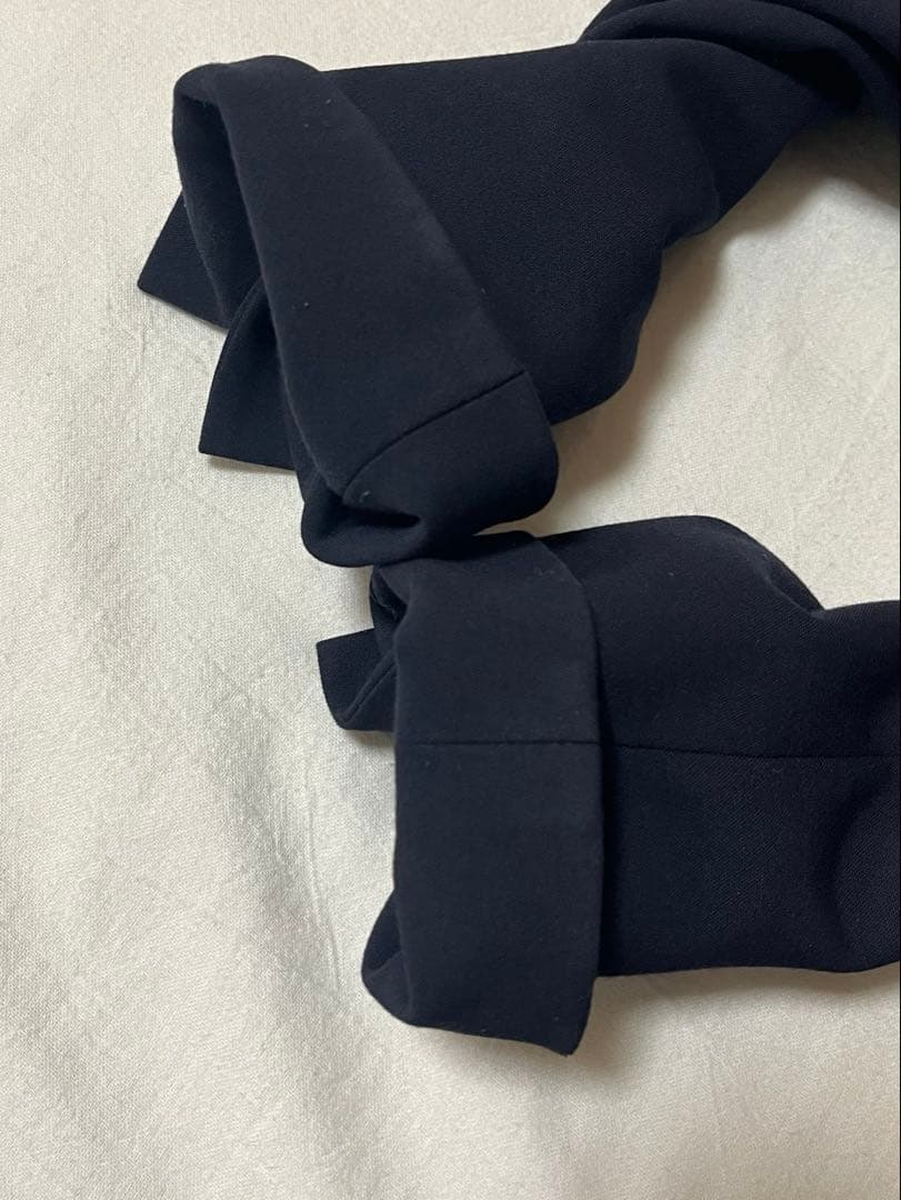 プラステ　22年　ウォームリザーブ　カラーレスジャケット　パンツスーツ　ネイビー