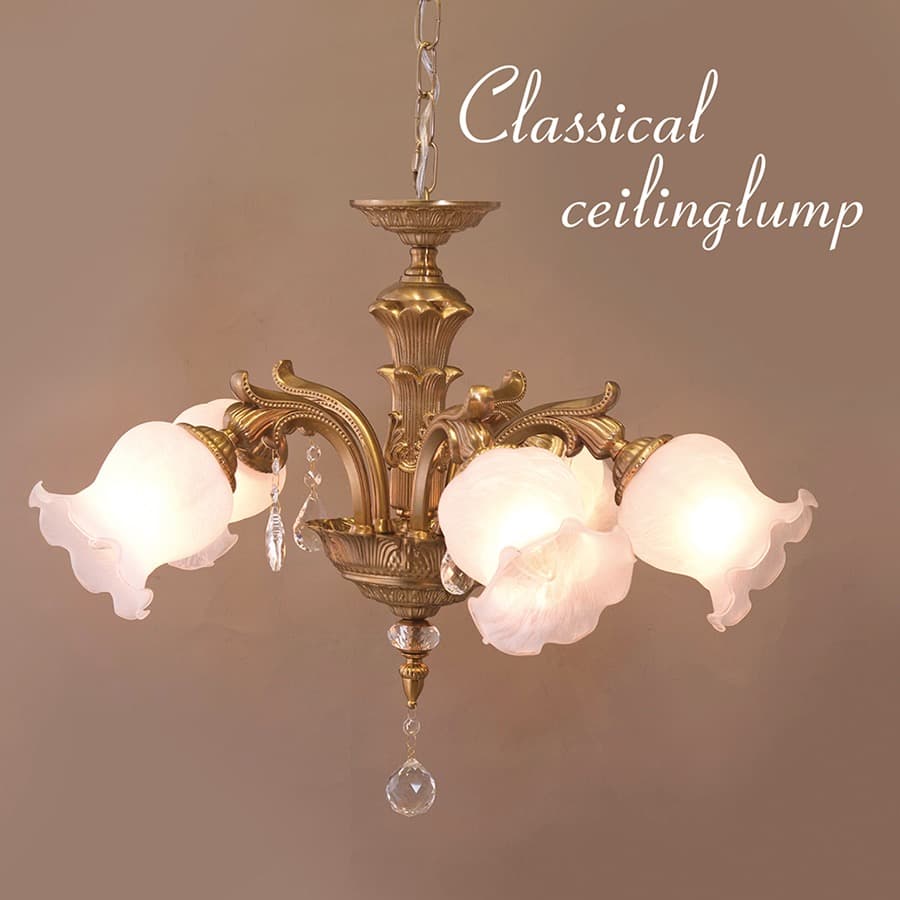 【LED】クラシカル シャンデリア 5灯 グレース II アンティーク 照明