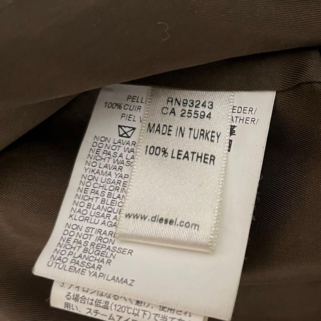 い*し様 DIESEL（ディーゼル）牛革製レザージャケット Mサイズ ブラック