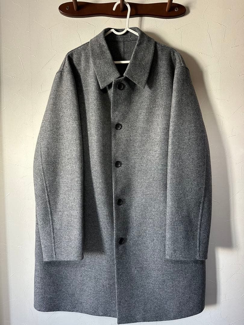 UNIQLO C ユニクロ ダブルフェイスコート グレー ブラウン