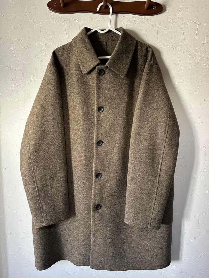 UNIQLO C ユニクロ ダブルフェイスコート グレー ブラウン