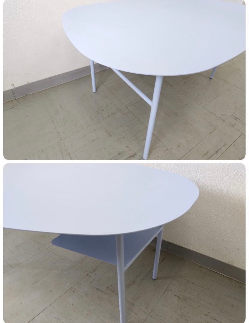 【美品】unico ローテーブル ブルー センターテーブル コーヒーテーブル