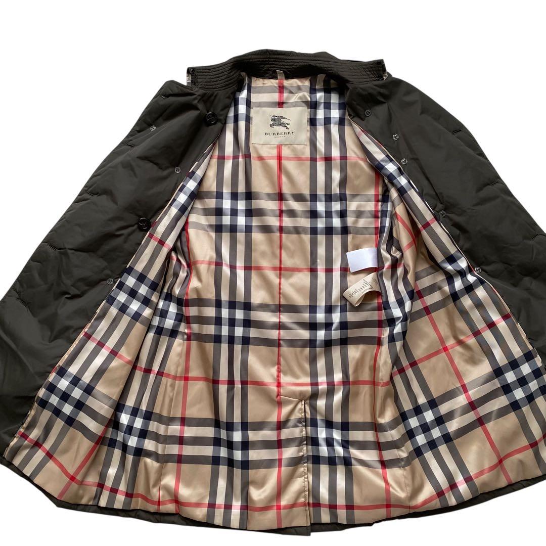 【極美品】 バーバリー トレンチコート 中綿 現行モデル カーキ ノバチェック