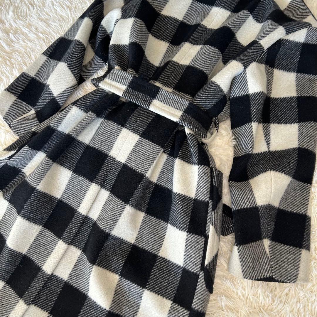 美品✨ダイアグラム　ウール　チェック　ロングコート　グレースコンチネンタル
