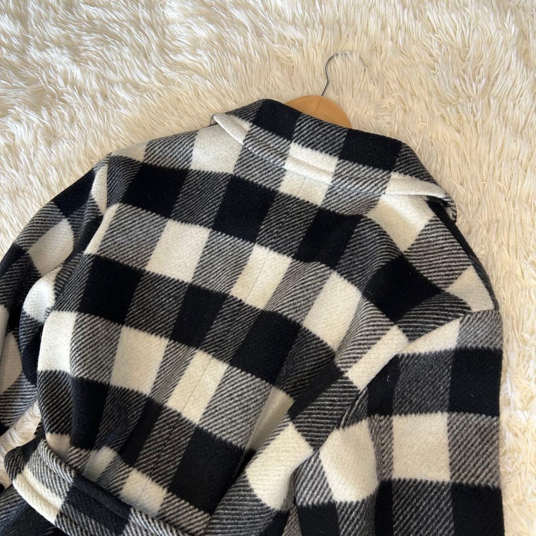 美品✨ダイアグラム　ウール　チェック　ロングコート　グレースコンチネンタル