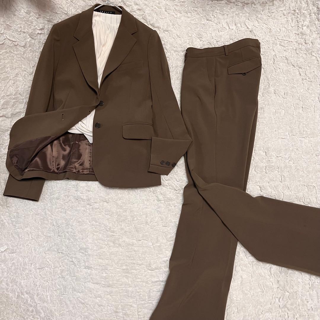 L 表裏 ストレッチ【Theory セオリー】セットアップ パンツ スーツ 茶色