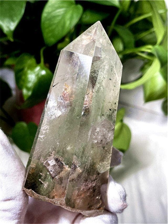 AAA級天然ガーデンクォーツ六角柱YT8P2/183P07D