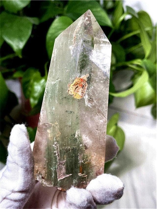 AAA級天然ガーデンクォーツ六角柱YT8P2/183P07D