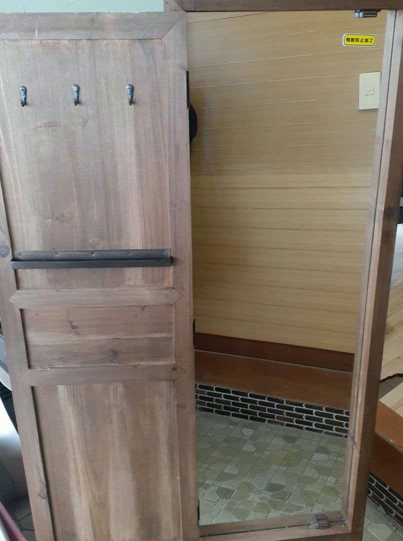 ドア付き姿見鏡　アンティーク