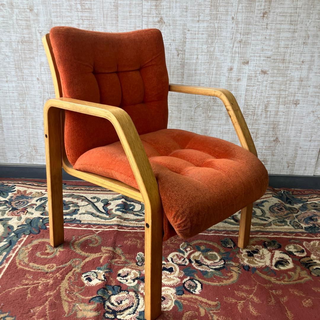 ② 天童木工 プライウッド アームチェア 一人掛けソファー ベントウッドチェアー