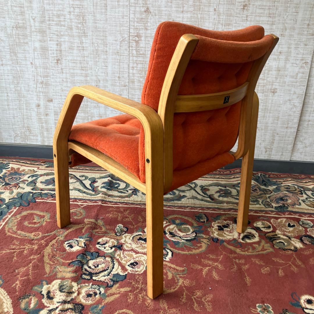 ② 天童木工 プライウッド アームチェア 一人掛けソファー ベントウッドチェアー