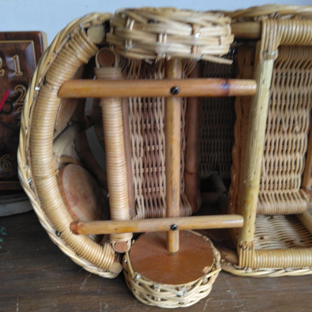 昭和レトロ　ミニ籐 バス インテリア　雑貨　コレクション