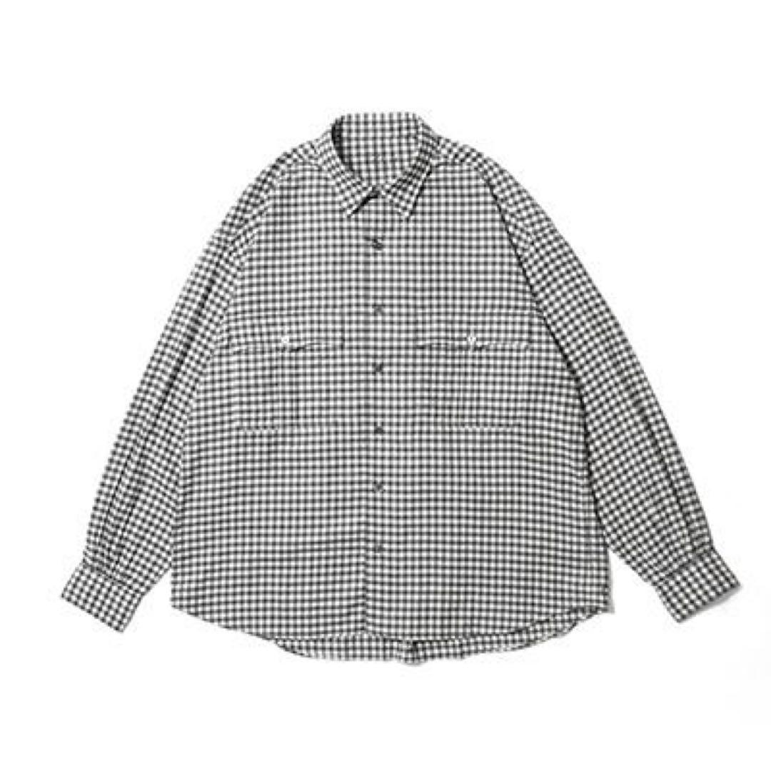 トップス ROLL UP FLANNEL GINGHAM CHECK SHIRT 24AW