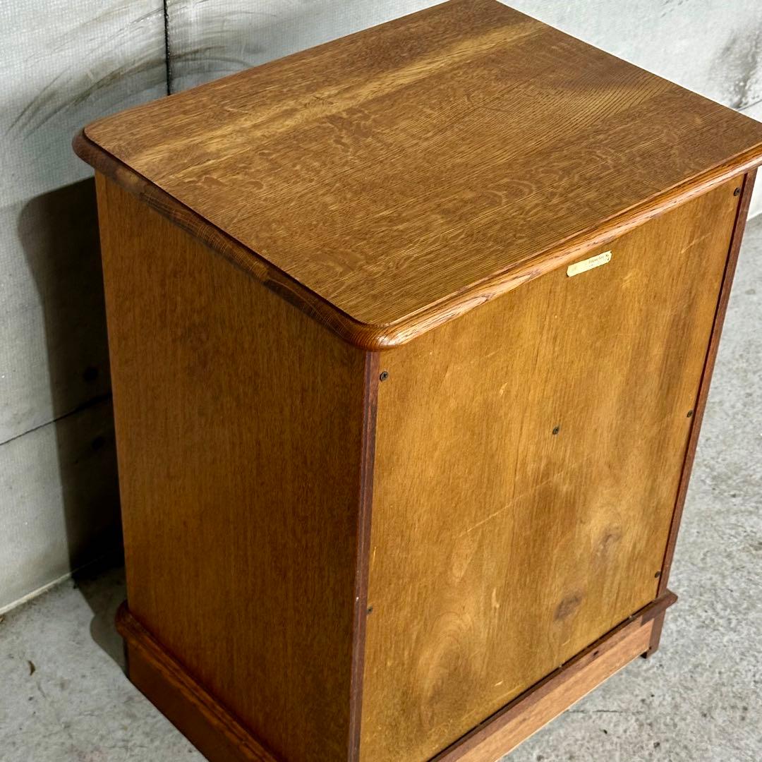 ✦昭和レトロ✦ 1981年製 サイドチェスト 木製 オーク無垢 アンティーク