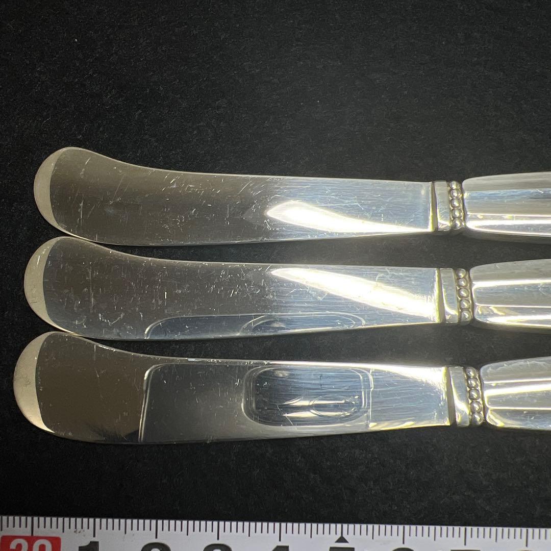 ジョージジェンセン　エコーンsterling925 バターナイフ3本　104g
