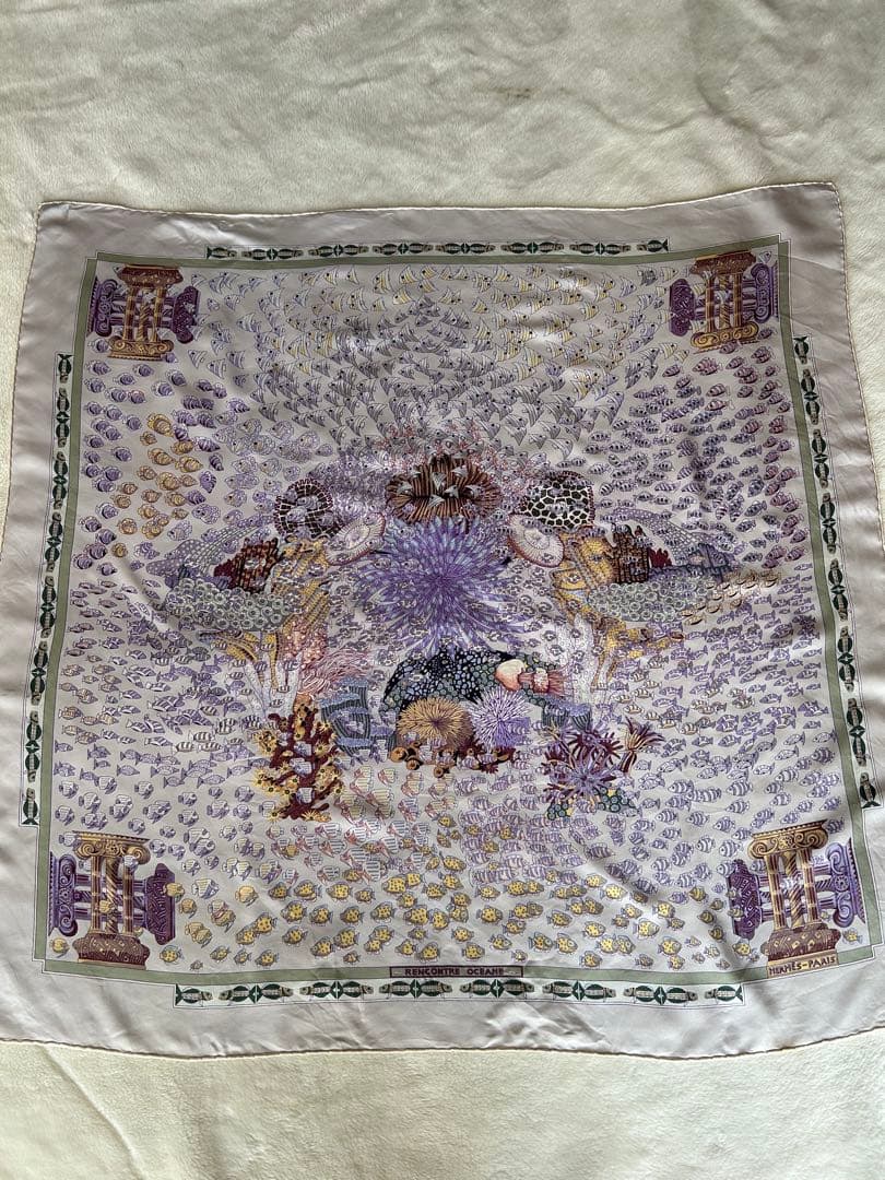 エルメス　カレ　90 RENCONTRE OCÉANE 大西洋の出会い