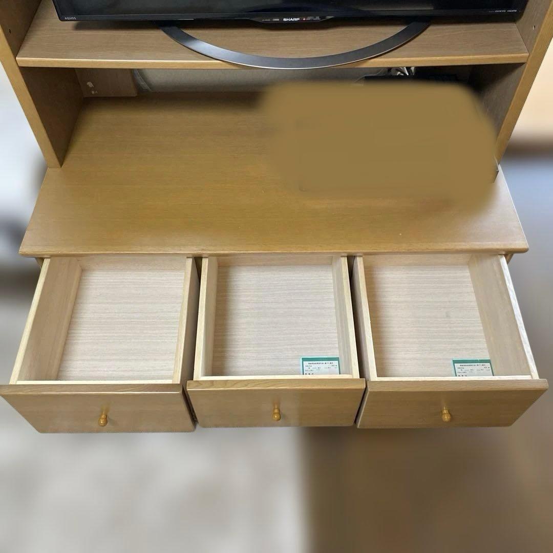 木製テレビ台 3引き出し付き