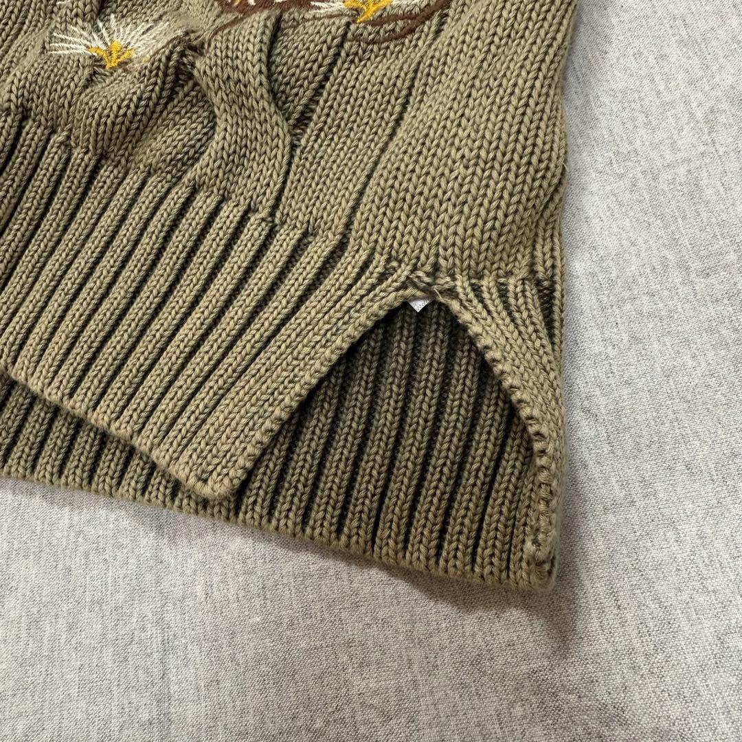 【人気モデル】美品 ラルフローレン コットン ケーブルニット 星条旗 イーグル