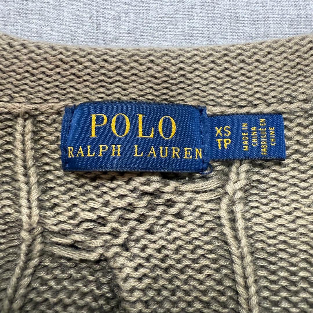 【人気モデル】美品 ラルフローレン コットン ケーブルニット 星条旗 イーグル