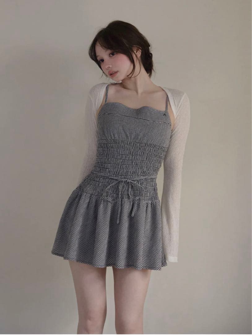 【即日発送可】andmary Betty shirring mini dress