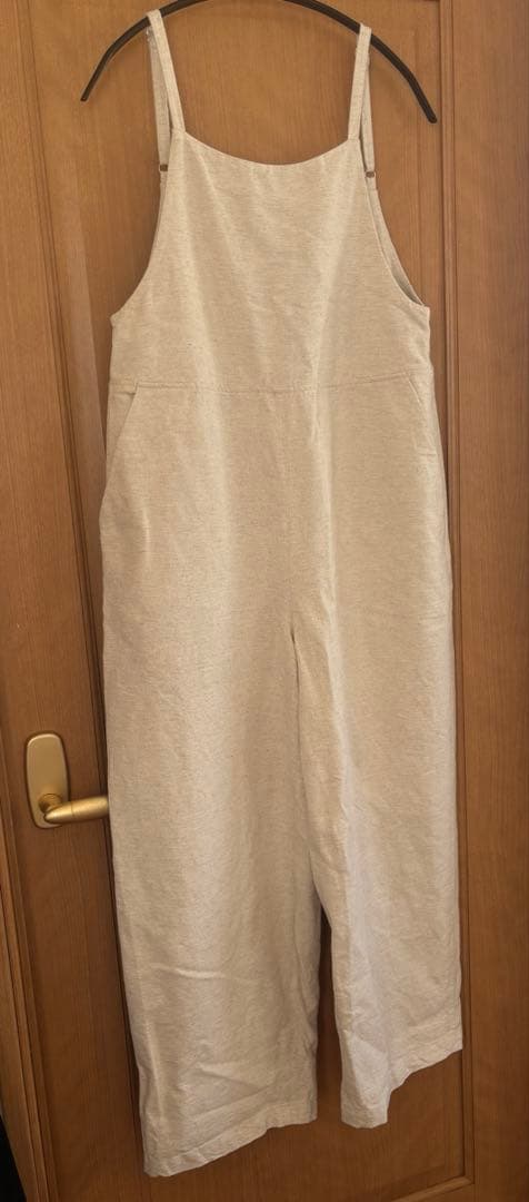 アーバンリサーチドアーズ コットンリネンBACKギャザーサロペット