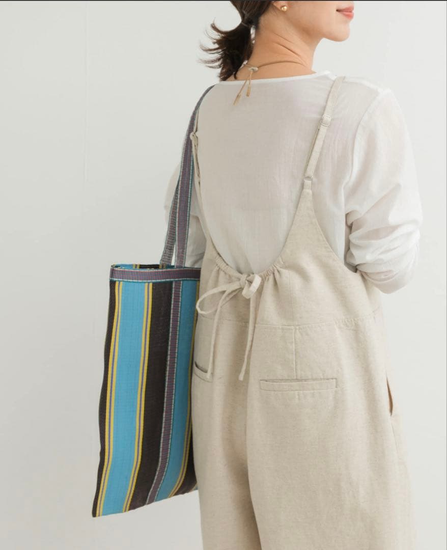 アーバンリサーチドアーズ コットンリネンBACKギャザーサロペット