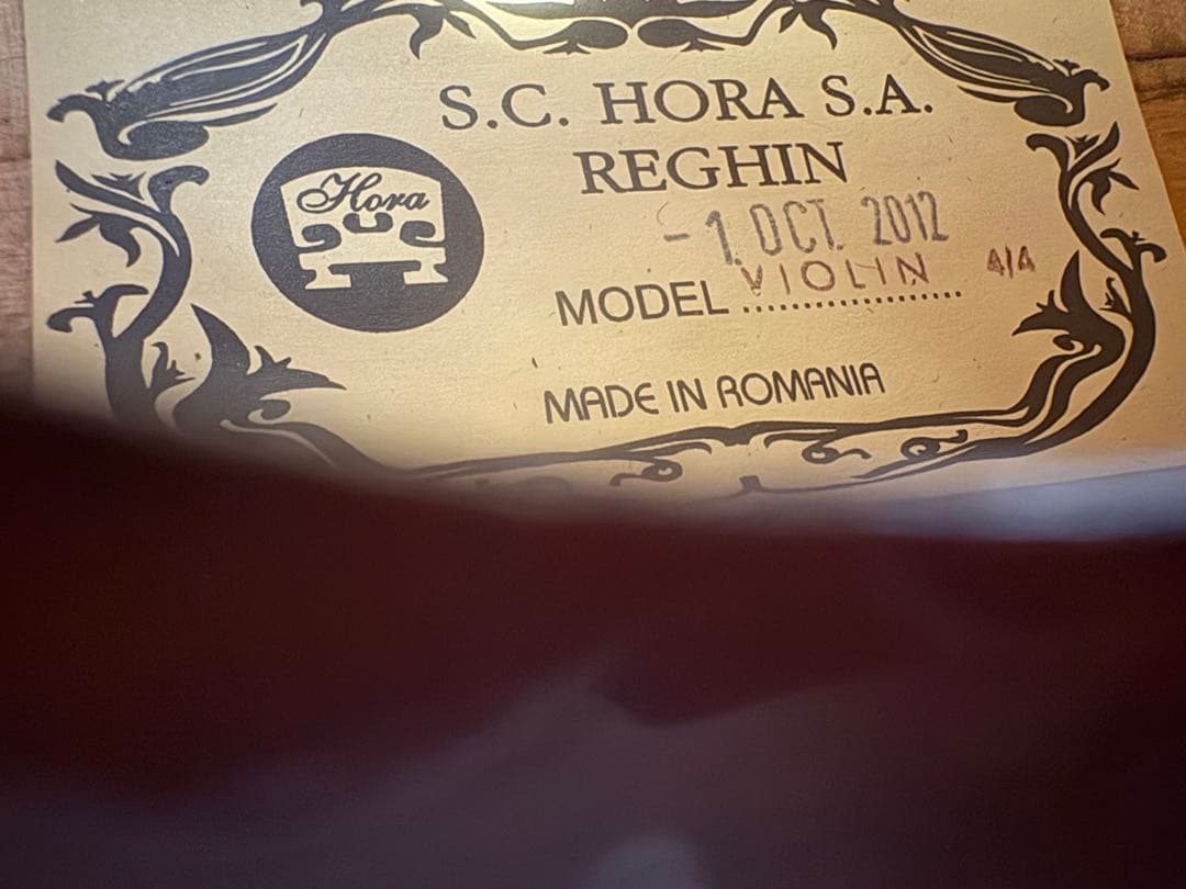バイオリン　4/4 HORA ルーマニア製