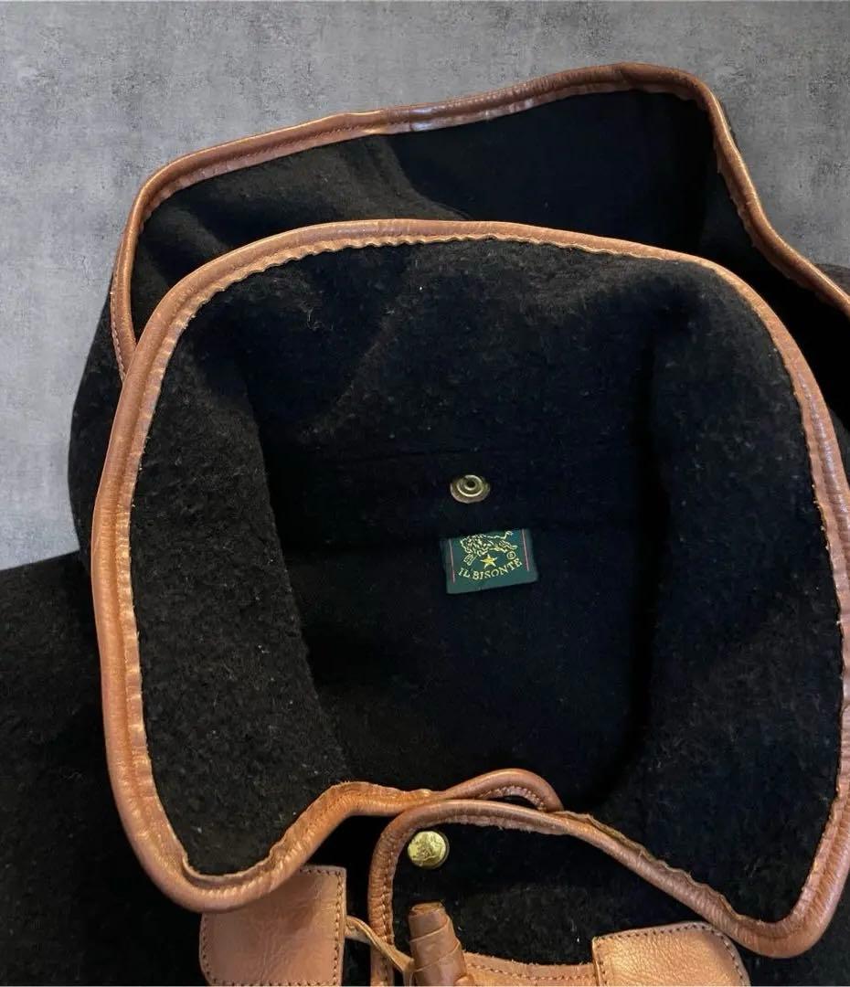 【希少ヴィンテージ】イルビゾンテ レザー×ウール ダッフルコート 2way