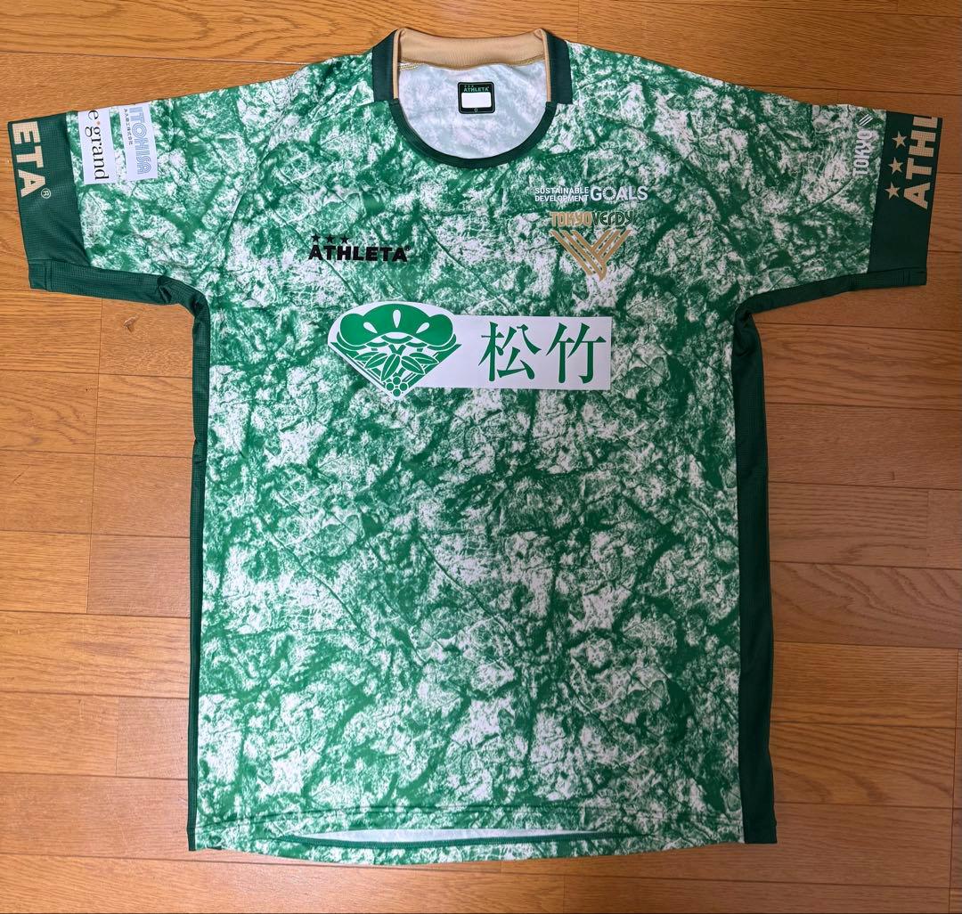 試合時着用支給品 東京ヴェルディ プラクティスシャツ ATHLETA Ｏサイズ