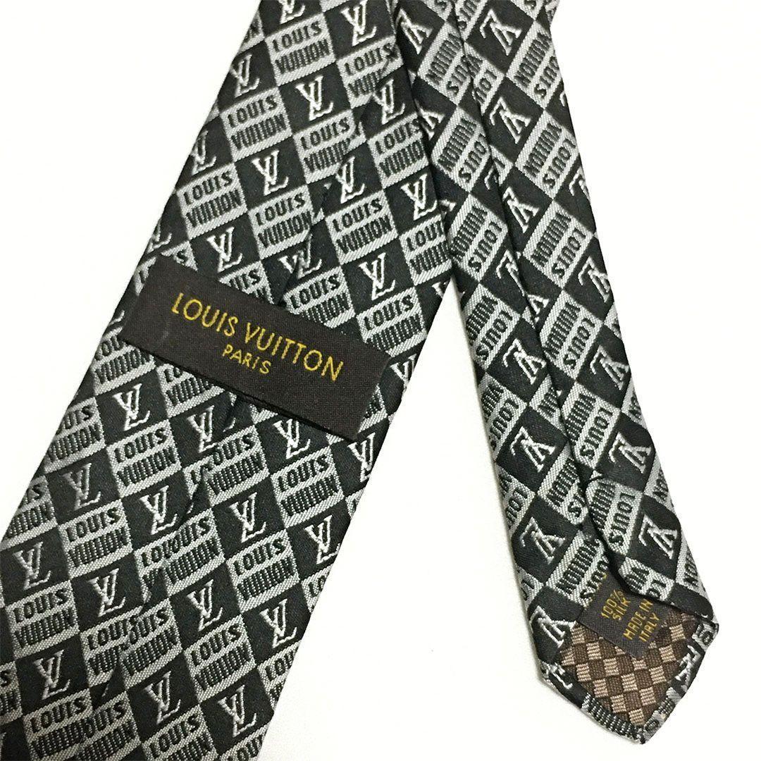 未使用級 ルイヴィトン Louis Vuitton ネクタイ シル LV柄